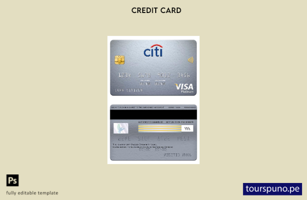 lista para imprimir plantilla de tarjeta visa platinum de Citibank de Suecia